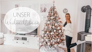 WEIHNACHTSBAUM SCHMÜCKEN  DIY BAUMKUGELN I ROSEGOLD [upl. by Anileh770]