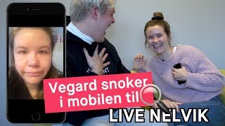 Vegard Harm snoker i mobilen til Live Nelvik [upl. by Nagar]