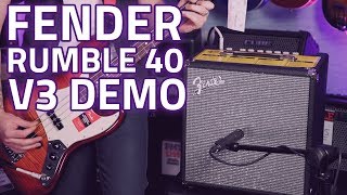 Fender Rumble 40 V3 Bass Guitar Combo Review  Huge Fender Sound Portable Package [upl. by Aronal905]