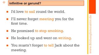 Gerund or Infinitive Intermediate level Exercises [upl. by Studnia]