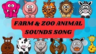 quotLet’s Visit the Farm and Zoo Animal Sounds Adventure Song for Kidsquot [upl. by Fulvi861]