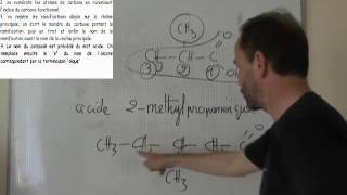 cours 1S  ch18 composés oxygénés  III2 nomenclature des acides carboxyliques [upl. by Chapman]