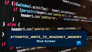 ATTEMPTED WRITE TO READ ONLY MEMORY Blue Screen on Windows 1110 [upl. by Rundgren]