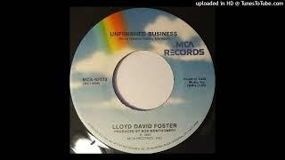 Lloyd David Foster  Unfinished Business [upl. by Akemrehs]