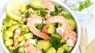 Recette  Salade avocatcrevettes [upl. by Luo]