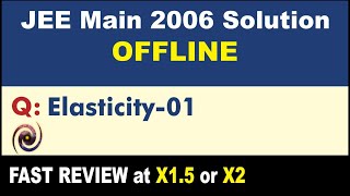 JEE Main 2006 Physics Solutions  Elasticity01 [upl. by Richela326]