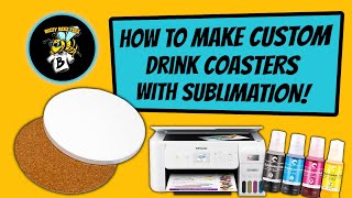 How To Make Custom Drink Coasters With Sublimation sublimation artsandcrafts customprint shorts [upl. by Edmanda]