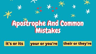 Apostrophe And Common Mistakes [upl. by Madoc]