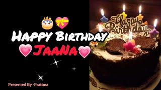 Happy Birthday Jaana💗Birthday Poetry For Love Best Birthday Wish Everhappybirthday [upl. by Lindly290]