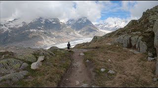 Hiking through Aletsch Arena  Hängebrücke BelalpRiederalp [upl. by Imeon]