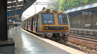 Panvel Local Train Arrivel and Departure from Dockyard station Mumbai [upl. by Reeve48]