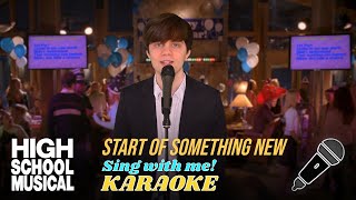 Start of Something New Troys part only  Karaoke from High School Musical [upl. by Drazze]