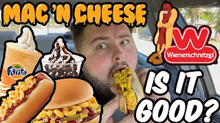 Wienerschnitzel Mac n Cheese Menu amp Brownie Sundae Review [upl. by Magen408]