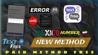 How to Fix Registration Failed With Error 6135  TextFree New Method  Mexico Number Method [upl. by Crooks]