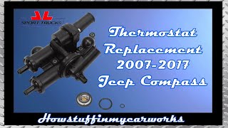 How to replace the thermostat on 2007 to 2017 Jeep Compass [upl. by Godiva]