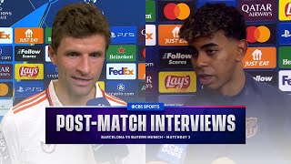 Yamal Muller Flick and Kounde speak after Barcelona beat Bayern  CBS Sports [upl. by Odnala]