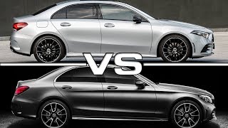 2019 Mercedes AClass Sedan vs 2019 Mercedes CClass Technical Specifications [upl. by Brigham]