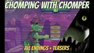 CHOMPING WITH CHOMPER  gameplay  all endings amp teasers [upl. by Hadleigh]