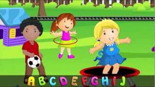 ABC Alphabet Song in HD with Lyrics  Childrens Nursery Rhymes by eFlashApps [upl. by Namas657]