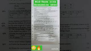 CLASS11th Economics Paper Mid Term Exam 2024SetB😳😳🔥🔥shorts ytshorts akankshaonlineclasses [upl. by Nylauqcaj]