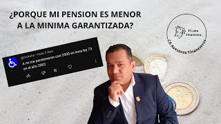 Porque mi pension es menor a la mínima garantizada [upl. by Ameyn860]