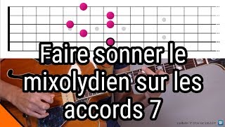 Faire sonner le mixolydien sur les accords 7 en jazzblues [upl. by Eleumas444]