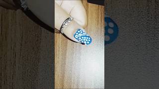 Doting nail art 💙🤍 nailart ytshorts youtubeshorts trending [upl. by Kleon]