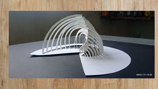 paper architecture  paper sculpture  kirigami  paper art [upl. by Attennod]