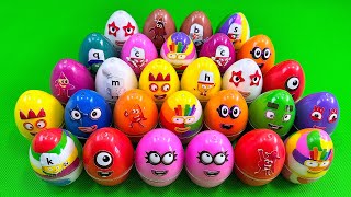 Rainbows Eggs 🌈 Cleaning Numberblocks Dinosaur Eggs with Rainbow SLIME Colorful Satisfying ASMR [upl. by Aznola203]