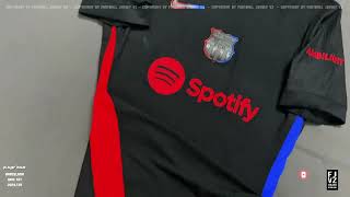 Unboxing Barcelona away shirt 202425 player issue old sponsor [upl. by Maier61]