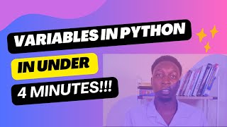 INTRODUCTION TO VARIABLES IN PYTHON Python for Data Analysis E1 [upl. by Aicileb]