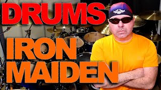 Hallowed Be Thy Name  IRON MAIDEN  Drums Live version [upl. by Arymat]