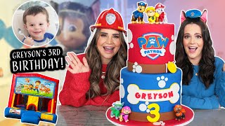 GREYSONS THIRD BIRTHDAY  Paw Patrol Cake  NERDY NUMMIES [upl. by Malda]