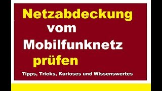 Netzabdeckung online prüfen 4Gde Mobilfunknetz Mobilfunkanbieter Vodafone o2 TMobile [upl. by Yht143]