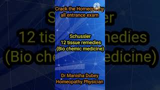 Schussler 12 tissue remedies Bio chemic medicine  Dr Manisha Dubey [upl. by Aivatco]