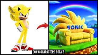 Sonic The Hedgehog All Characters as Sofa Part 3 [upl. by Ylrehs]