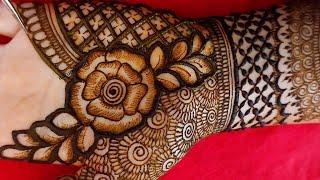 Easy Bridal Mehndi Design Full Hand Dulhan Mehandi Simple Front Hand Henna Wedding Mehendi [upl. by Luna]