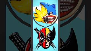 DEADPOOL DANCE bye bye Vs Wolverine Dance meme amp SHIN SONIC tapes Battle who Will Win [upl. by Parthen]