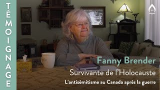 Holocaust survivor Fanny Brender  Antisemitism in Canada after the war [upl. by Eatnahs849]