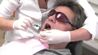 Painless Periodontitis treatment with the laser Laser treatment at gingivitis Part 1 [upl. by Natrav962]