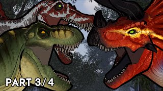 TRex Giganotosaurus amp Spinosaurus VS Ultimasaurus  Jurassic World Battle Animation 23 [upl. by Boiney356]