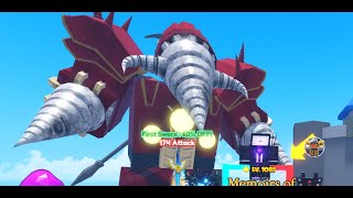 Roblox Sword Warriors Update  Upgrade Titan Drillman Hero Showcase [upl. by Bunde]