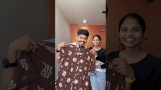 Pranking husbands with same shirt 😍 aswathyamarnath shorts [upl. by Haelak]