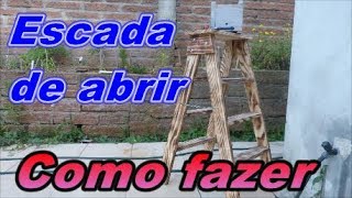 Escada de madeira Como fazer fácil [upl. by Ahcarb23]