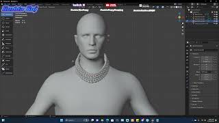 MAKING A CUBAN CHAIN WITH DIAMONDS FOR FIVE M IN BLENDER [upl. by Gniy473]