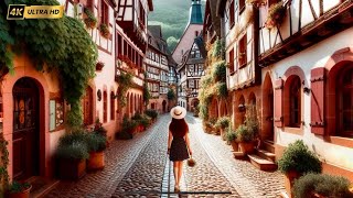 Experience The Charm Of Kaysersberg A Stunning French Village In Alsace  4k Walking Tour [upl. by Khalsa]