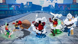 ONE PIECE Pirate Warriors 4  All Luffy Transformations Gear 15 amp Ultimate Attacks 4K 60fps [upl. by Nahttam]