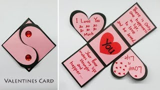 Valentines Day Cards  Valentine Cards Handmade Easy  Love Greeting Cards Latest Design Handmade [upl. by Frey545]