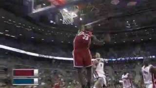 LeBron James Crazy HangTime Dunk vs Detroit Pistons 112509 HQ [upl. by Gulgee156]