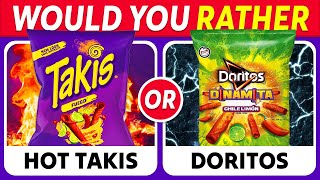 Would You Rather Snacks amp Junk Food Edition 🍕🍔🌯 [upl. by Ninnahc]